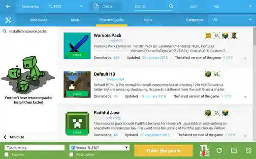 TLauncher for Minecraft screenshot